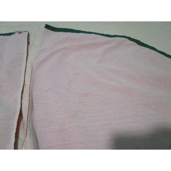 Vintage Holiday Tree Skirt With Heart Birds Reindeer Embroidery Poly Blend GUC - Picture 7 of 16